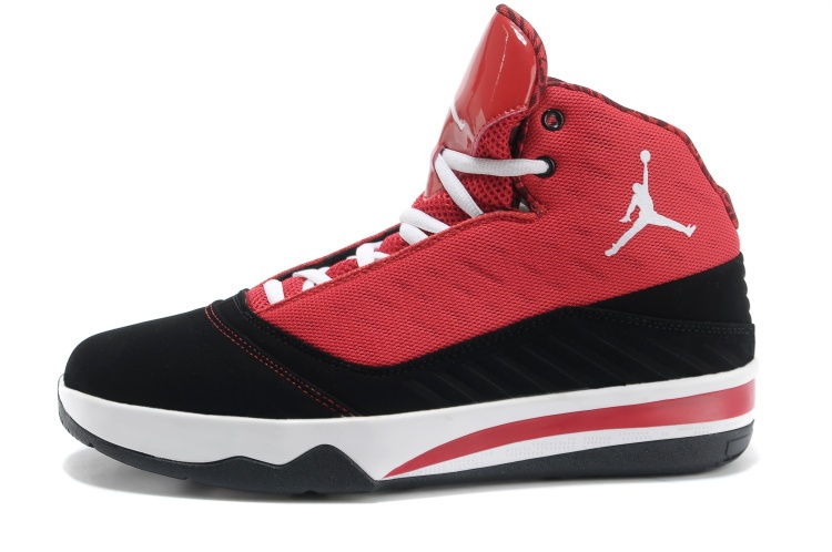 Jordan B`MO Red Black White Shoes - Click Image to Close